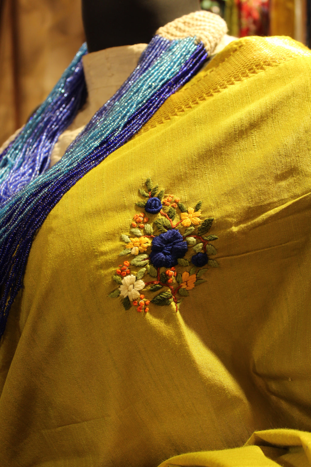 Manipuram Kanjivaram with Bullion Stitch Florals