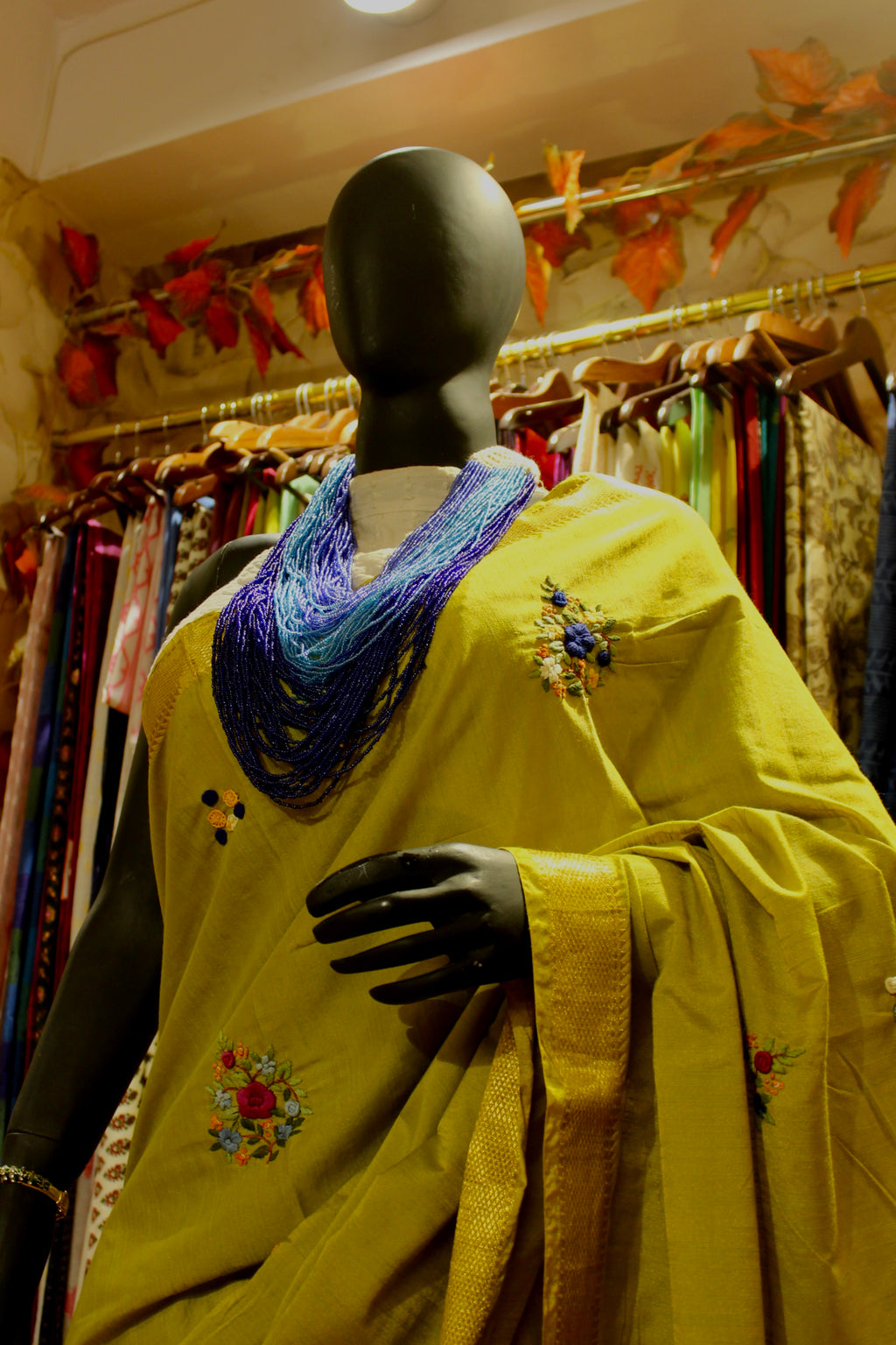 Manipuram Kanjivaram with Bullion Stitch Florals