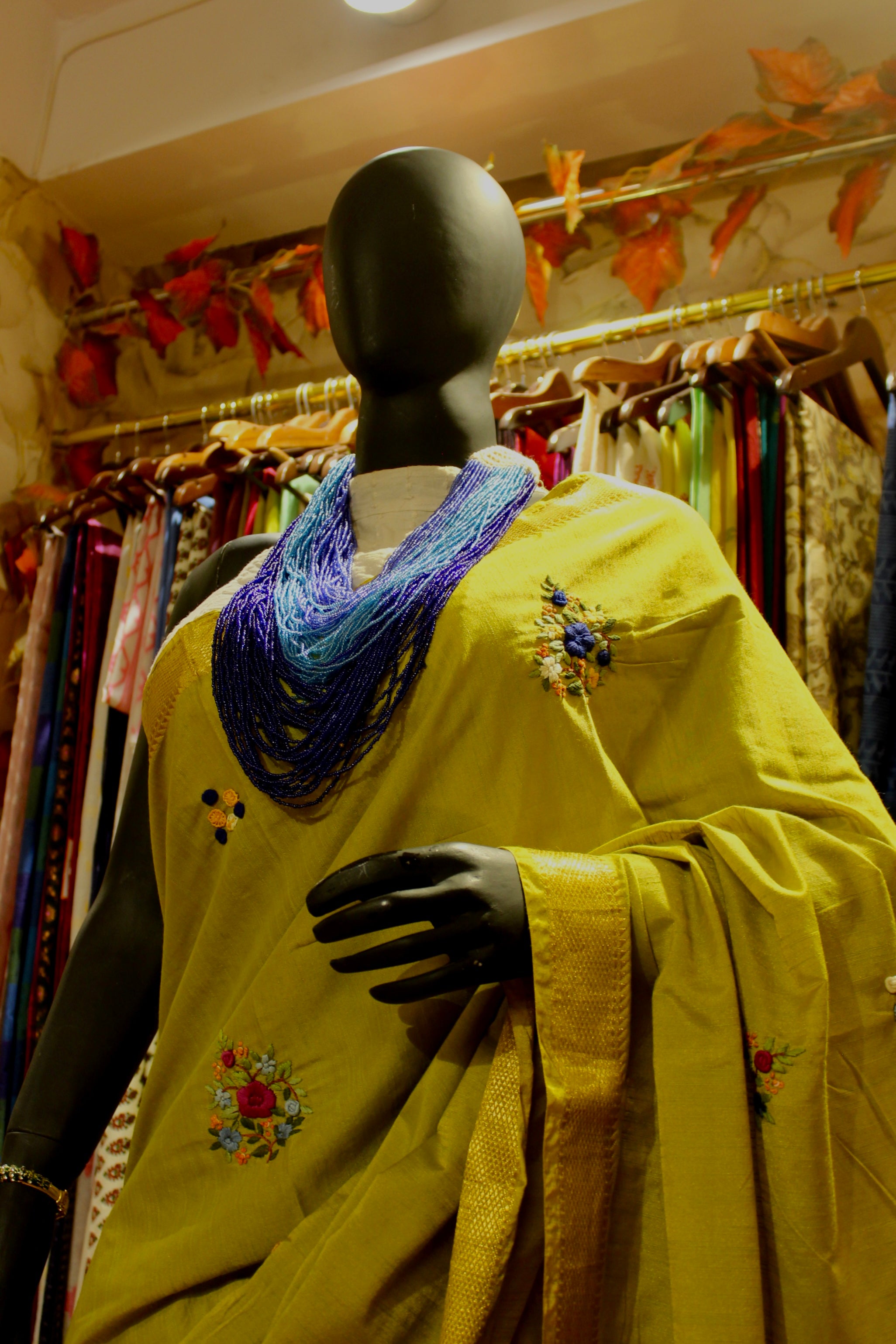 Manipuram Kanjivaram with Bullion Stitch Florals