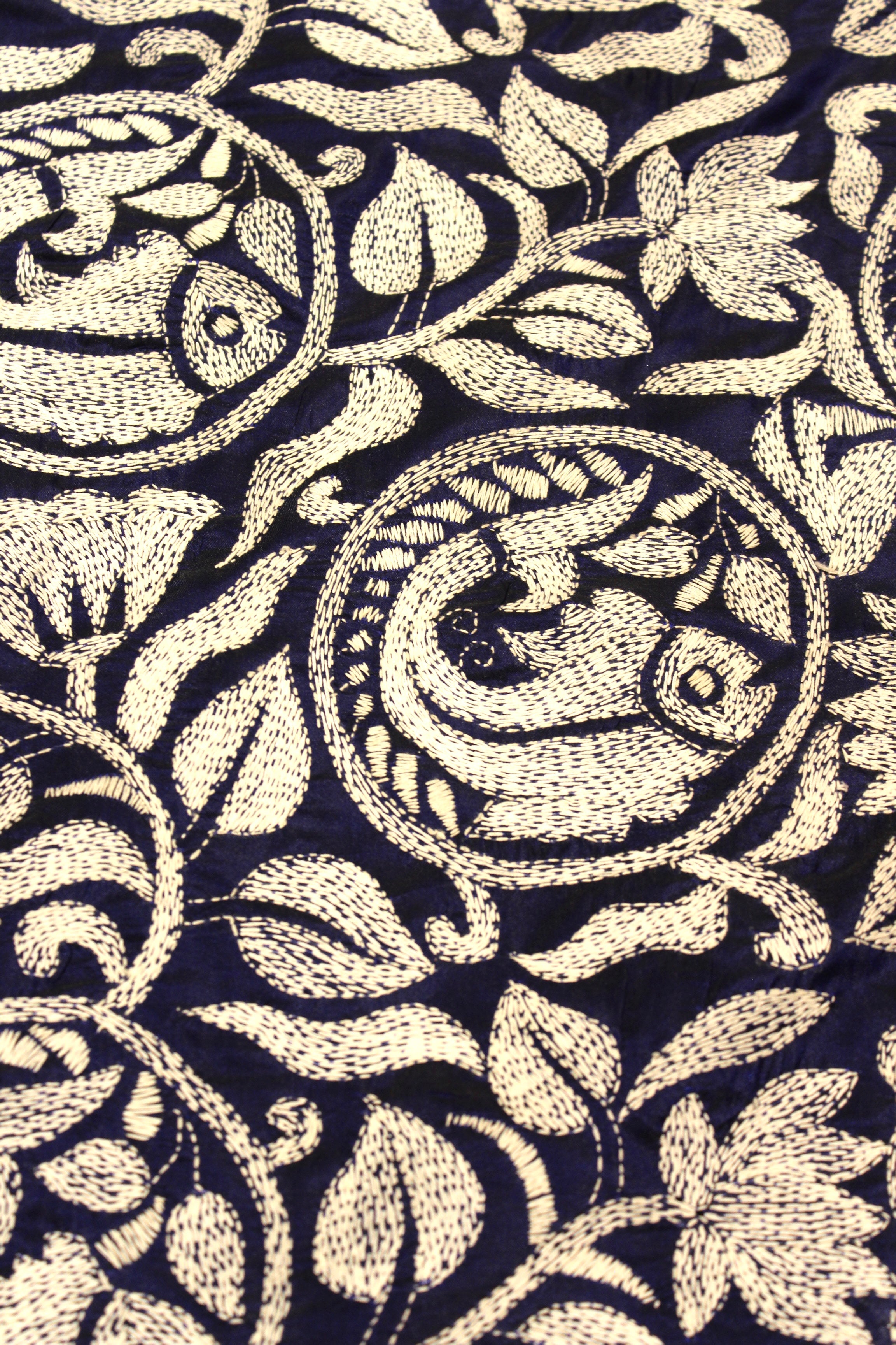 Manipuri Silk Saree with Bolpur Silk Thread Handwork