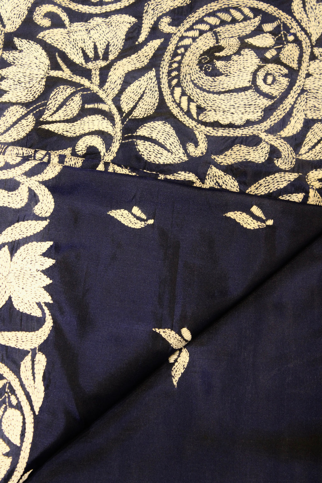 Manipuri Silk Saree with Bolpur Silk Thread Handwork